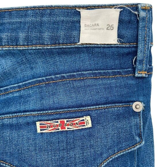 Hudson BACARA STRAIGHT FLOOD CUFFED Jeans Medium Wash Size 26 - Picture 10 of 11